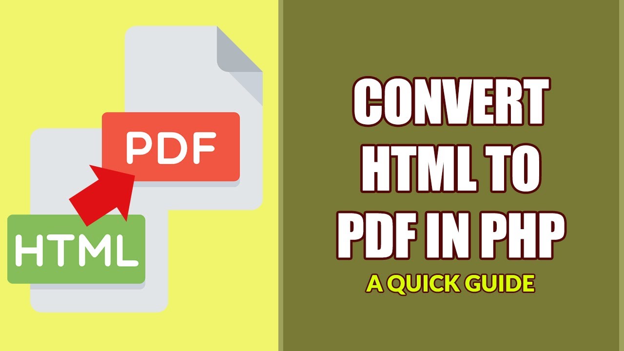 How To Convert HTML To PDF In PHP
