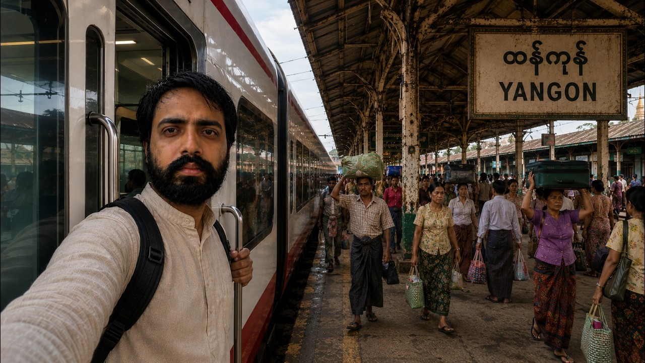 TRAIN to RANGOON, Myanmar 🇲🇲
