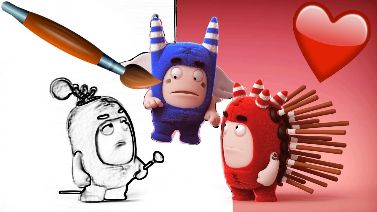 ODDBODS coloring Book  - Pages VALENTINE'S DAY Video For Kids Episode 11