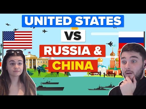 British Couple Reacts to United States (USA) vs Russia and China -Who Would Win? Military Comparison