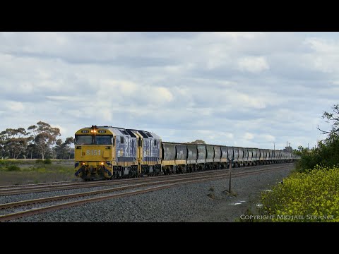 4KC5 Grain Train With Crew Change At Gheringhap - PoathTV Australian Trains & Railways