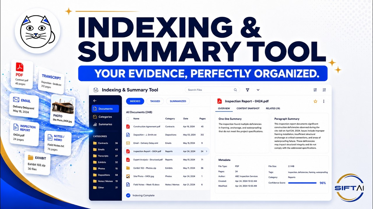 Indexing and Summary Tool — SIFT AI