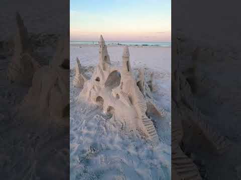 *Trigger Warning* BEAUTIFUL Sand Castle gets destroyed on the beach!! #castle #beach #demolition