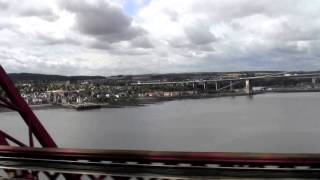 preview picture of video 'Train Journey South Across Forth Railway Bridge Over Firth Of Forth Scotland'