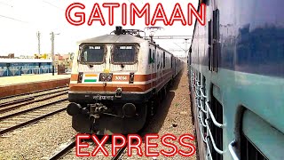 preview picture of video 'Fastest Train of INDIA 'Gatimaan Express' brutally overtaking VSKP Swarn Jayanti Express at mps*'