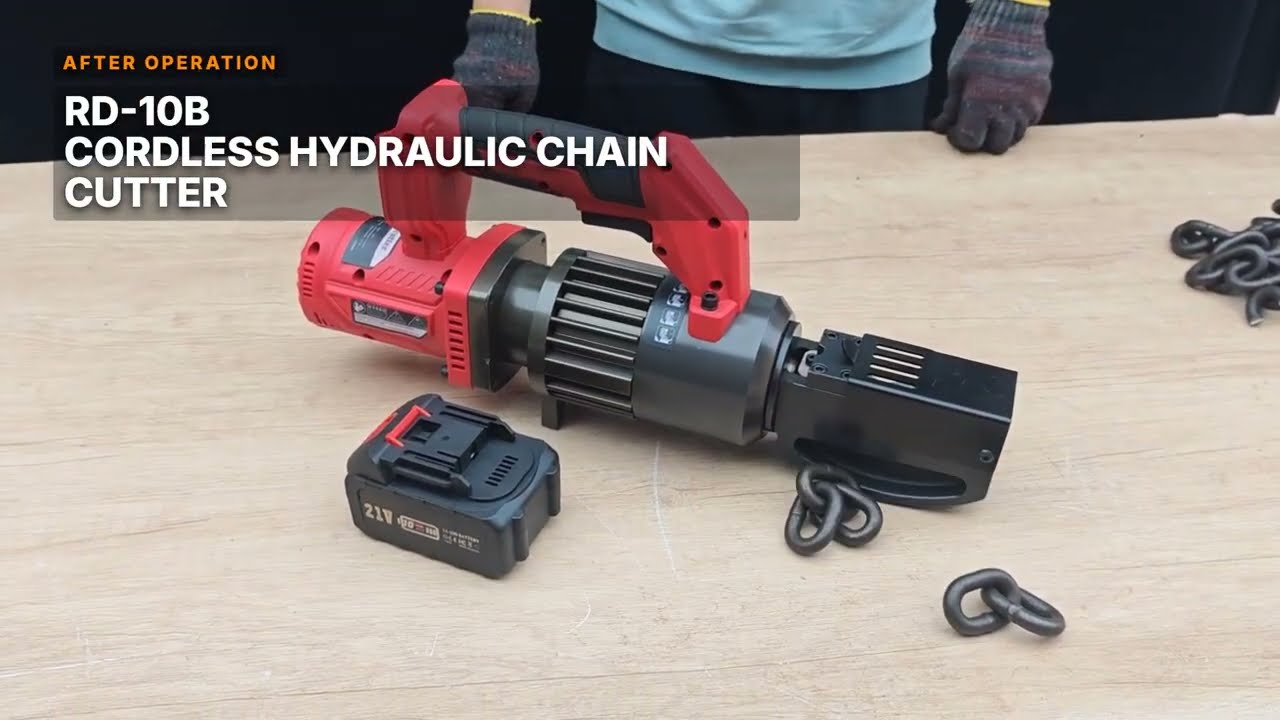 RD-10B cordless chain cutter operation video