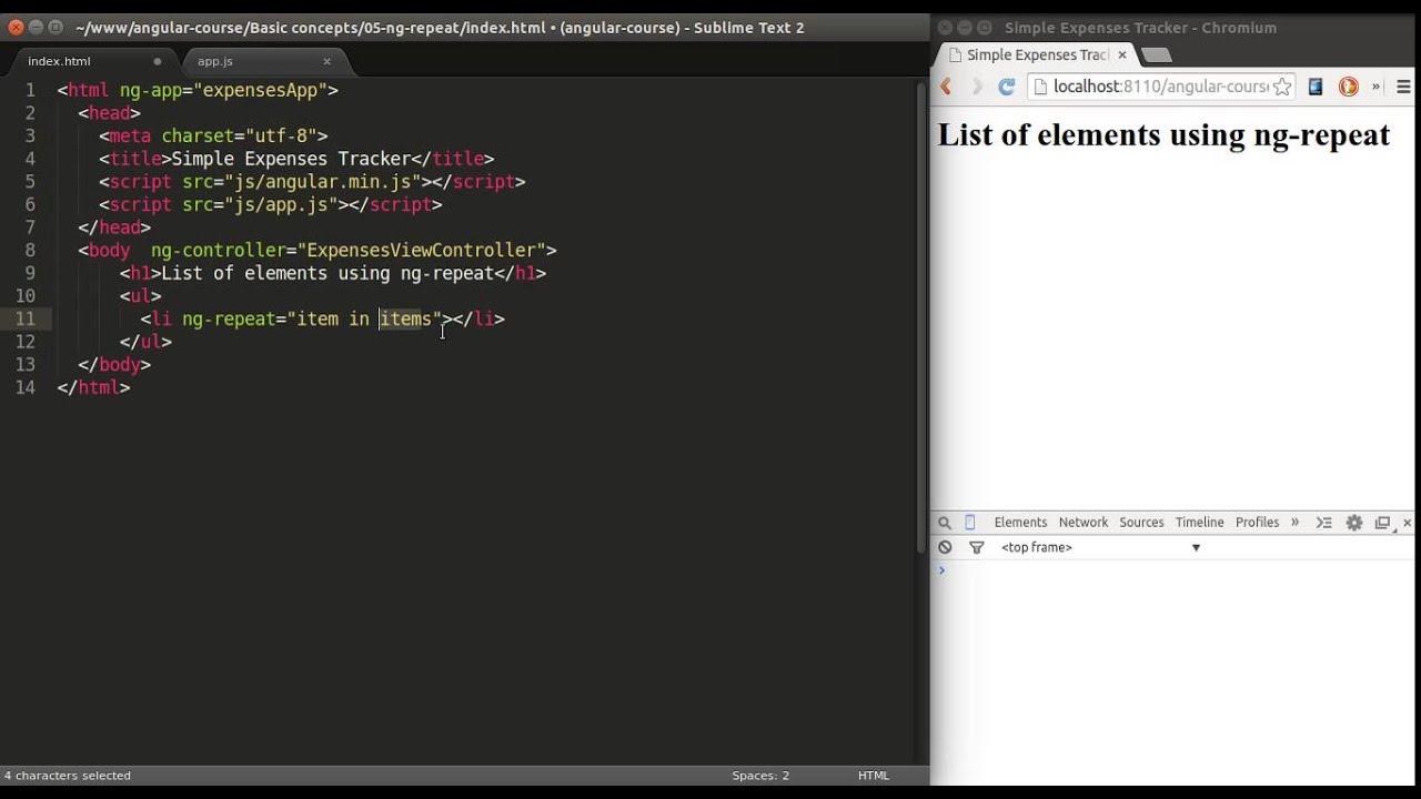 How to Repeat Elements in AngularJS with the ng-repeat Directive, Angular Tutorial