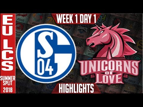 S04 vs UOL Highlights | EU LCS Summer 2018 Week 1 Day 1 | FC Schalke 04 vs Unicorns of Love