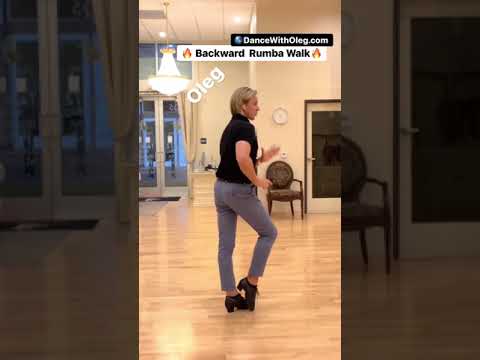 How to dance Backward Rumba Walk - technique secrets by Oleg Astakhov - ballroom dance lessons in LA
