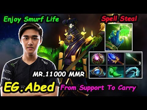 Enjoy Smurf Life !! EG.Abed [Rubick] 11K MMR Skill Play Spell Steal Dota 2 pro gameplay