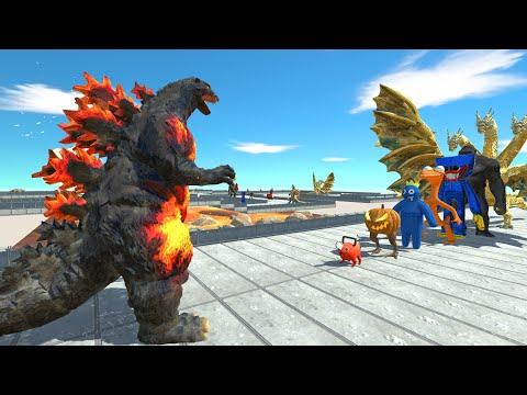 Godzilla Burning LAVA DEATH RUN - Animal Revolt Battle Simulator