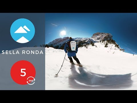 Red 5 - 360 VR | Sella Ronda, Italy | Piste View