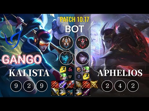 CGA Gango Kalista vs Aphelios Bot - KR Patch 10.17