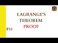 10. Lagrange's theorem || Proof of  Lagrange's theorem || Group theory #Lagrangetheorem#grouptheory
