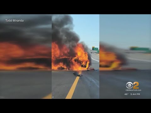 Good Samaritans save woman after fiery crash on Long Island