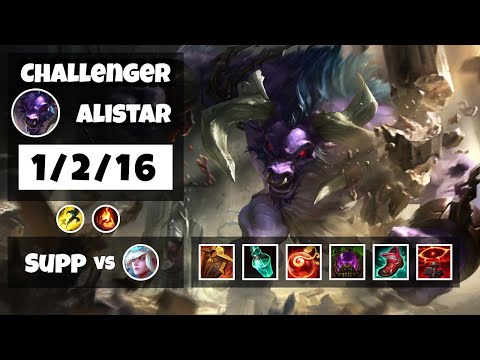 Alistar 11.6 Gameplay Challenger Replay S11 Support (1/2/16) - EU