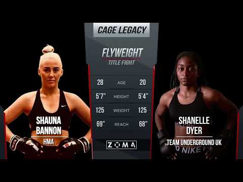 Shauna Bannon (HMA) V Shanelle Dyer (Team Underground) - Cage Legacy 14