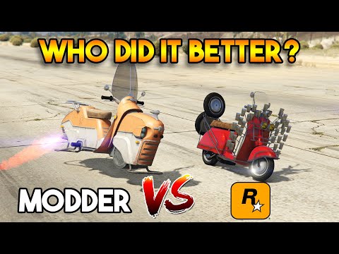 GTA 5 FAGGIO VS MODDER SCOOTER  (WHO DID IT BETTER?)