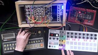 Video thumbnail for Korg KPR-77 / Nord Drum / Basimilus Iteritas / Dinky's Taiko / Beatstep Pro / Pluck · Dawless Jam by Debukas
