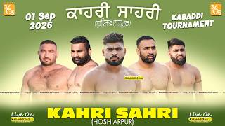 Kahri Sahri (Hoshiarpur) Kabaddi Tournament 01 Sep 2026