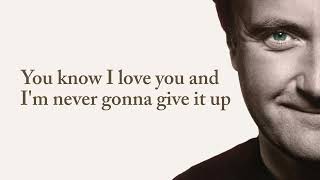 Phil Collins - Can&#39;t Turn Back the Years (Lyric Video)