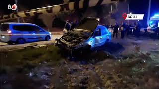 Boluda Kazada Ortalık Savaş Alanına Döndü 4 Yaralı