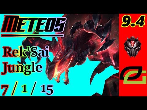 Meteos as Rek'Sai Jungle | S9 Patch 9.4 | NA Grandmaster | Full Gameplay