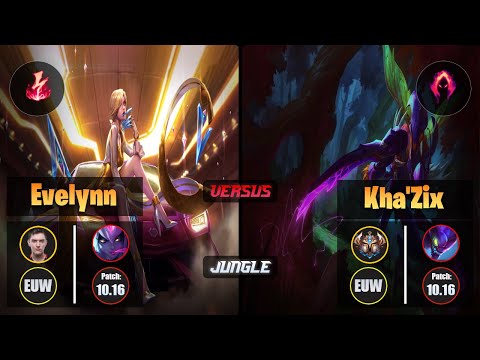 Selfmade EVELYNN (Jungle) [Electrocute] VS KHA'ZIX - Challenger EUW Patch 10.16