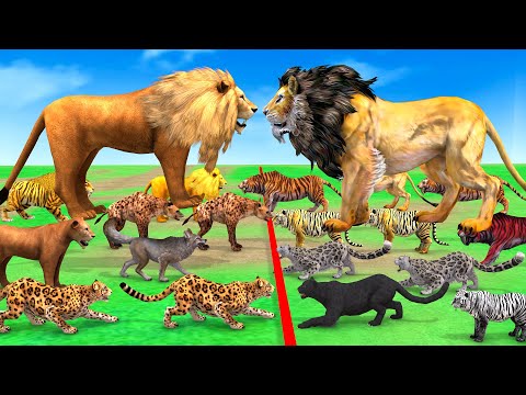 Animal Epic Battle  Prehistoric Big Cats VS Modern Big Cats Rumble Animal Revolt Battle Simulator