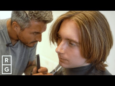 The FIRST HAIRCUT in our NEW Barbershop (Long Haircut)