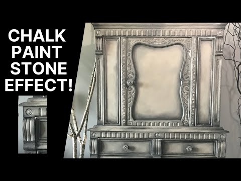 Chalk Paint Stone Effect using Chalk Paint Ragging and Stippling technique