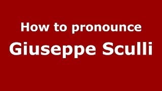 How to pronounce Giuseppe Sculli