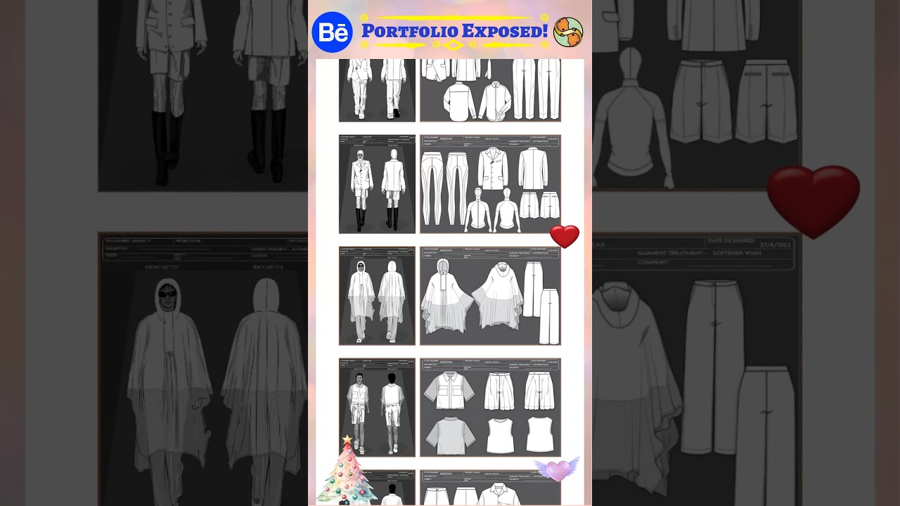 Fashion designer portfolio | Behance portfolio | Freelance Fashion Designer | Fashion Flats