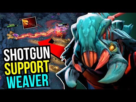SHOTGUN SUPPORT WEAVER - WTF Roaming Weaver Dagon Build by Yapzor 7.07 | Dota 2