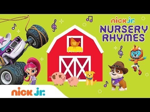 Nursery Rhymes w/ PAW Patrol, Blaze, Bubble & More 🐷 'Old Macdonald' | Sing-Along | Nick Jr.