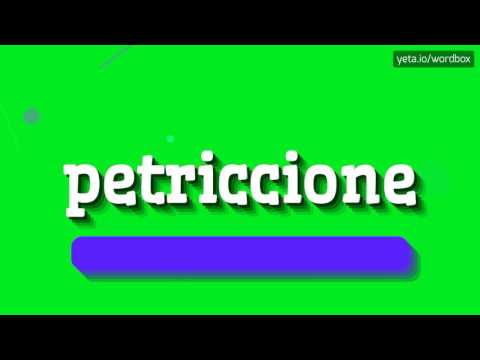 PETRICCIONE - HOW TO PRONOUNCE IT!?