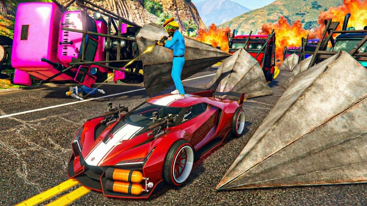 EL ÚLTIMO EXPLOTA CON COCHES ALEATORIOS! TODOS QUIEREN MATARME! - GTA 5 ONLINE