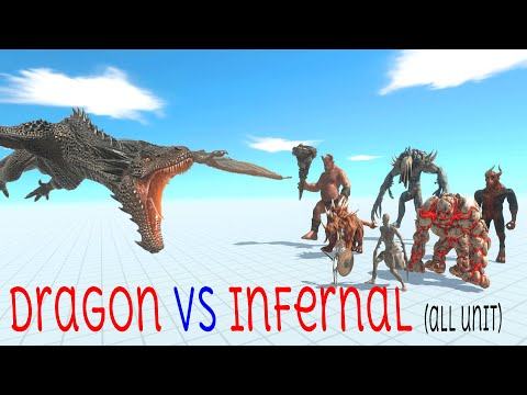 DRAGON  vs INFERNAL (all unit) Animal Revolt Battle Simulator