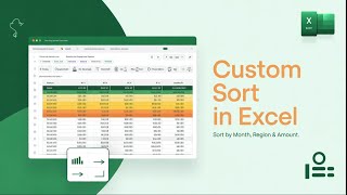 #CustomSort Master Custom Sort in Excel | Sort by Region, Month & Amount Like a Pro-Lesson 10