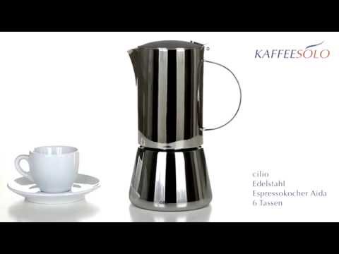 cilio Edelstahl Espressokocher Aida 6 Tassen