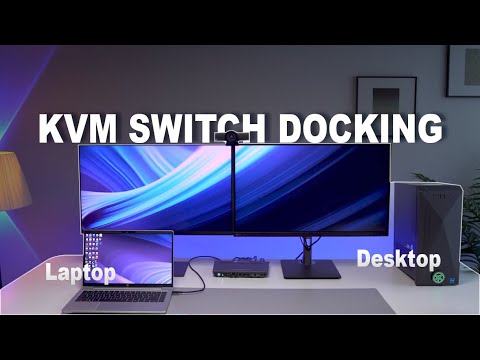 KVM Switch Docking Station for 2 Computers, 2 Monitors (KD-E10)