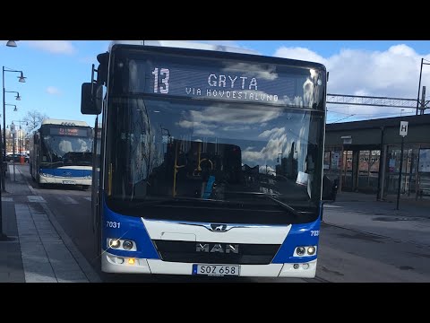 Bus ride line 13 from Blåsbogatan to Rådjursgatan.