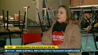 Presidente do CPERS denuncia no jornal SBT Rio Grande a situação das escolas da rede estadual