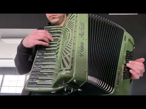For Sale: New Military Green Dino Baffetti Piano Accordion Studio ll  LMM 34/72 Handmade Reeds #dino