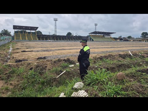 Nido de Serpientes en el  estadio Micheletti de El Progreso, Yoro. 