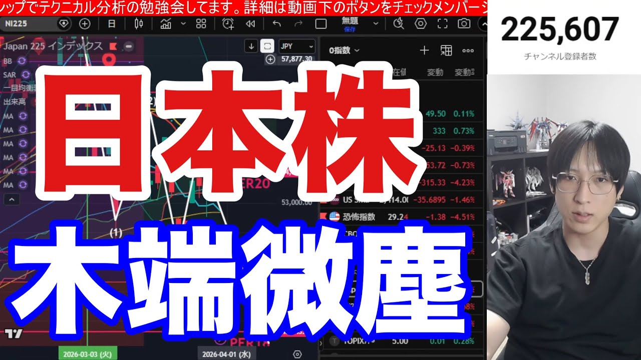 4/2②【海外投資家が日本株を2.1兆円大量売却‼️トランプ砲で日経平均1276円急落‼️TACO上げは騙し上げや】中東情勢懸念でWTI原油急騰、ドル円159円。米国株、ナスダック、半導体株も荒れか