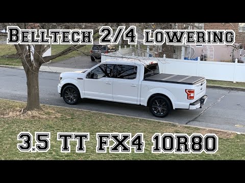 2015-2019 Ford F150 3.5 Ecoboost 10R80 FX4 2/4 belltech lowering kit Before & after kit SP-1001