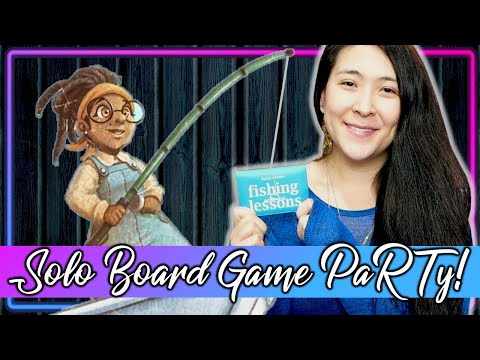 Fishing Lessons | Solo Board Game PaRTy!!! (Playthrough and Review/ Tutorial, yup!)