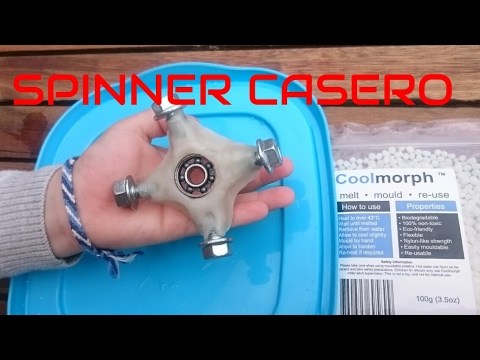 How to make a home SPINNER easy with thermoplastic. Video of homemade experiment for children