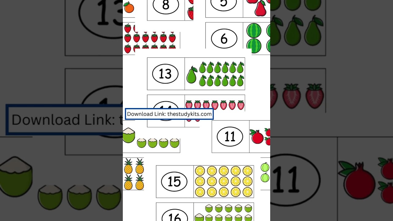 Rainbow Bright Number Posters for Preschoolers 0 20